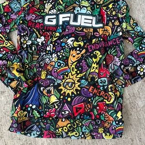 Gfuel Energy Doodle Sz 3XL Meta Hoodie Pullover Sweatshirt Boho Bright Fun NWOT